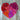 Mutli-colored heart shaped zinnias.