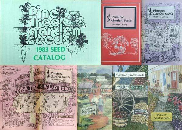 Garden catalog collage of retro and antique covers