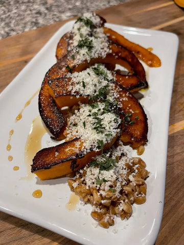 Roasted Pumpkin and Farro Salad